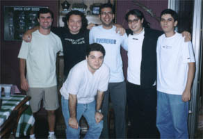 Bernardo, Freddy, Leo, John, Junior e Daniel