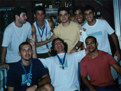 Bernardo, Sandro, Leo, Fabiano & Dudi. Luiz Alexandre, Freddy e Felipe